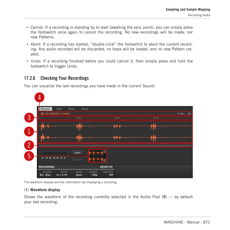 Checking your recordings, 6, checking your recordings | Native Instruments MASCHINE MK3 Groove Production Studio (Black) User Manual | Page 872 / 976