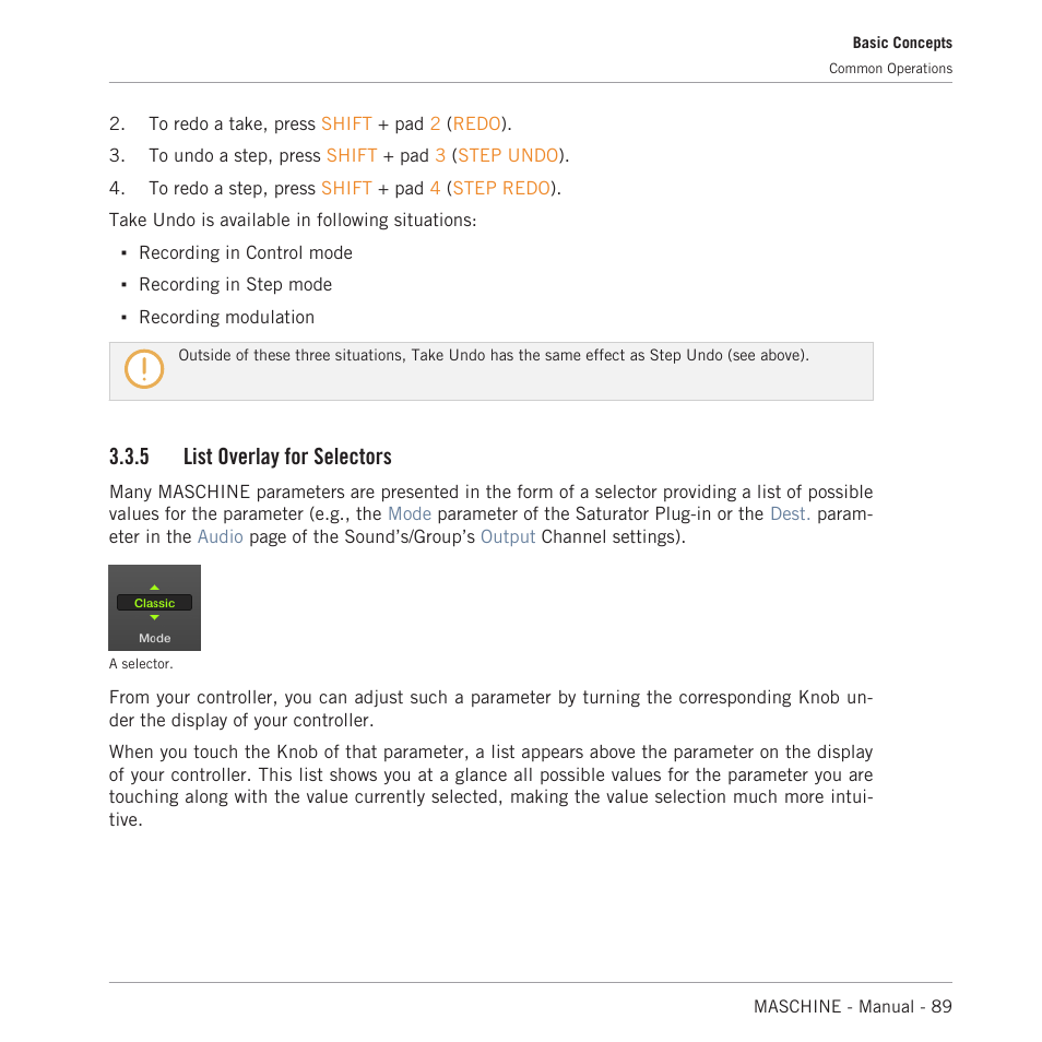 List overlay for selectors, 5 list overlay for selectors | Native Instruments MASCHINE MK3 Groove Production Studio (Black) User Manual | Page 89 / 976