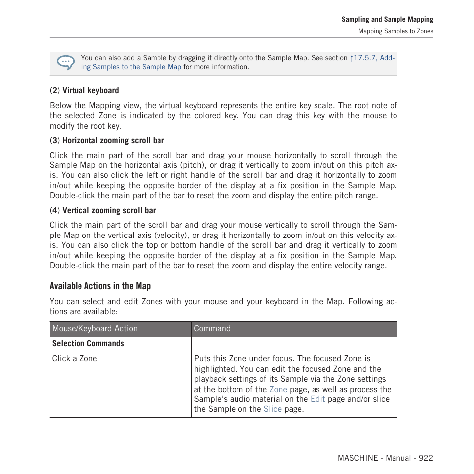 Available actions in the map | Native Instruments MASCHINE MK3 Groove Production Studio (Black) User Manual | Page 922 / 976