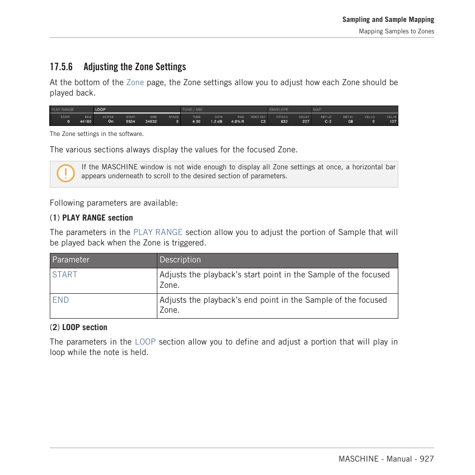 Adjusting the zone settings, 6, adjusting the, Zone settings | For more information, 6, adjusting, The zone settings, 6, adjusting the zone settings, For a detailed description, See section, 6 adjusting the zone settings | Native Instruments MASCHINE MK3 Groove Production Studio (Black) User Manual | Page 927 / 976