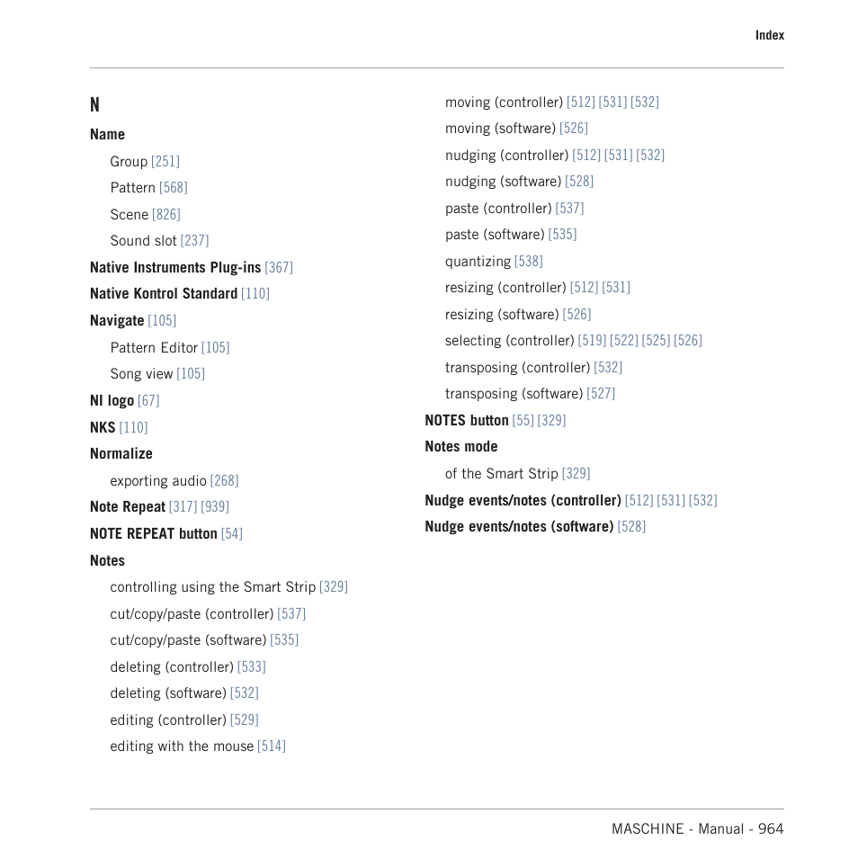 Native Instruments MASCHINE MK3 Groove Production Studio (Black) User Manual | Page 964 / 976