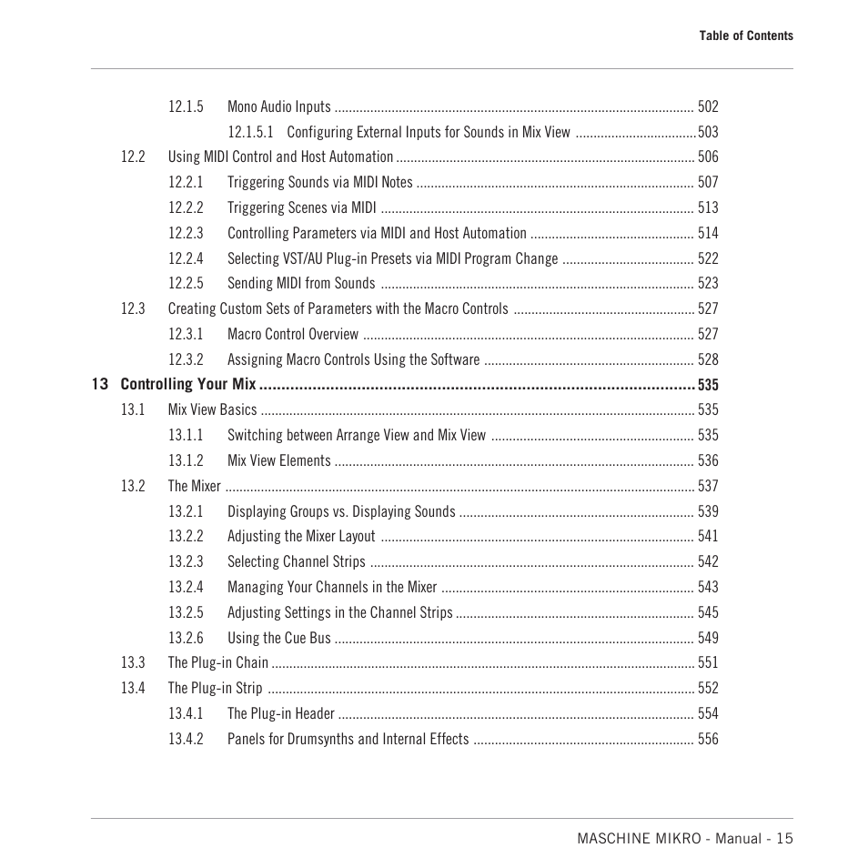 Native Instruments MASCHINE MIKRO MK3 Groove Production Studio (Black) User Manual | Page 15 / 807