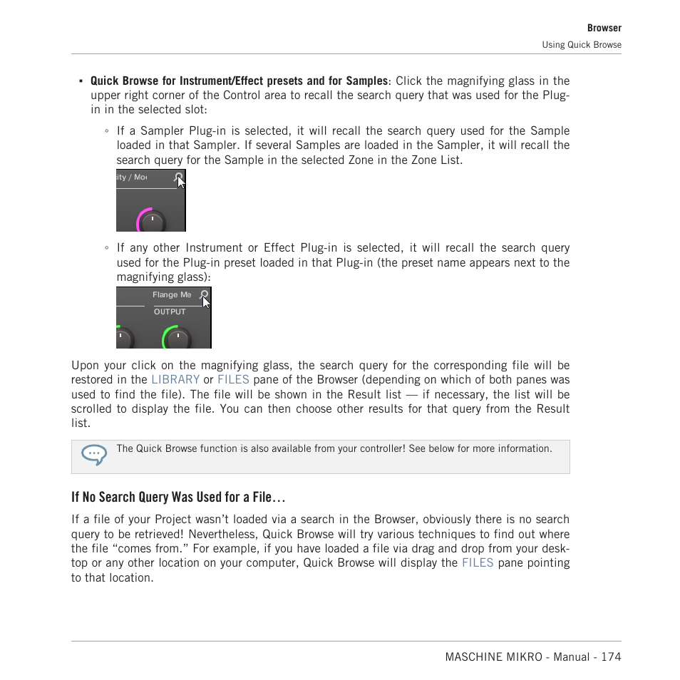 If no search query was used for a file | Native Instruments MASCHINE MIKRO MK3 Groove Production Studio (Black) User Manual | Page 174 / 807
