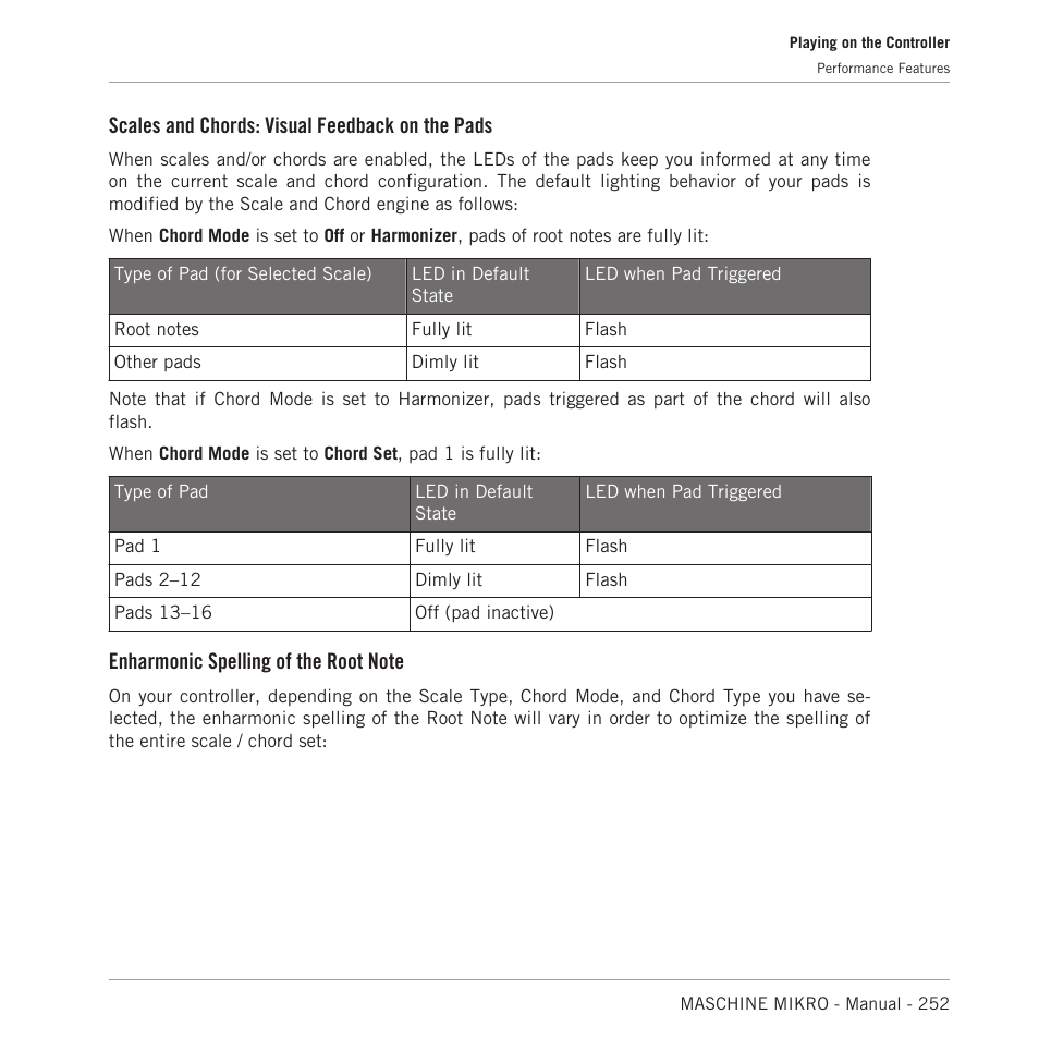 Scales and chords: visual feedback on the pads | Native Instruments MASCHINE MIKRO MK3 Groove Production Studio (Black) User Manual | Page 252 / 807