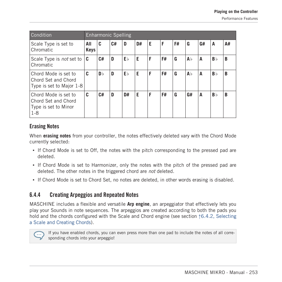 Creating arpeggios and repeated notes | Native Instruments MASCHINE MIKRO MK3 Groove Production Studio (Black) User Manual | Page 253 / 807