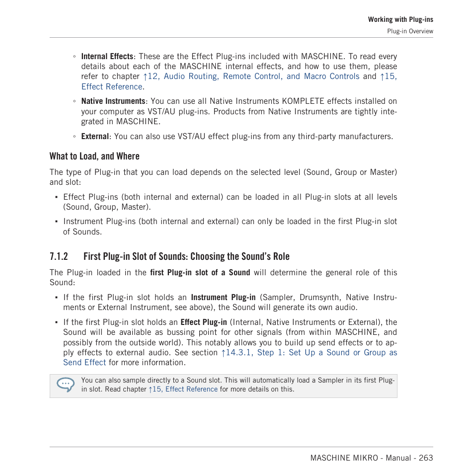 What to load, and where | Native Instruments MASCHINE MIKRO MK3 Groove Production Studio (Black) User Manual | Page 263 / 807
