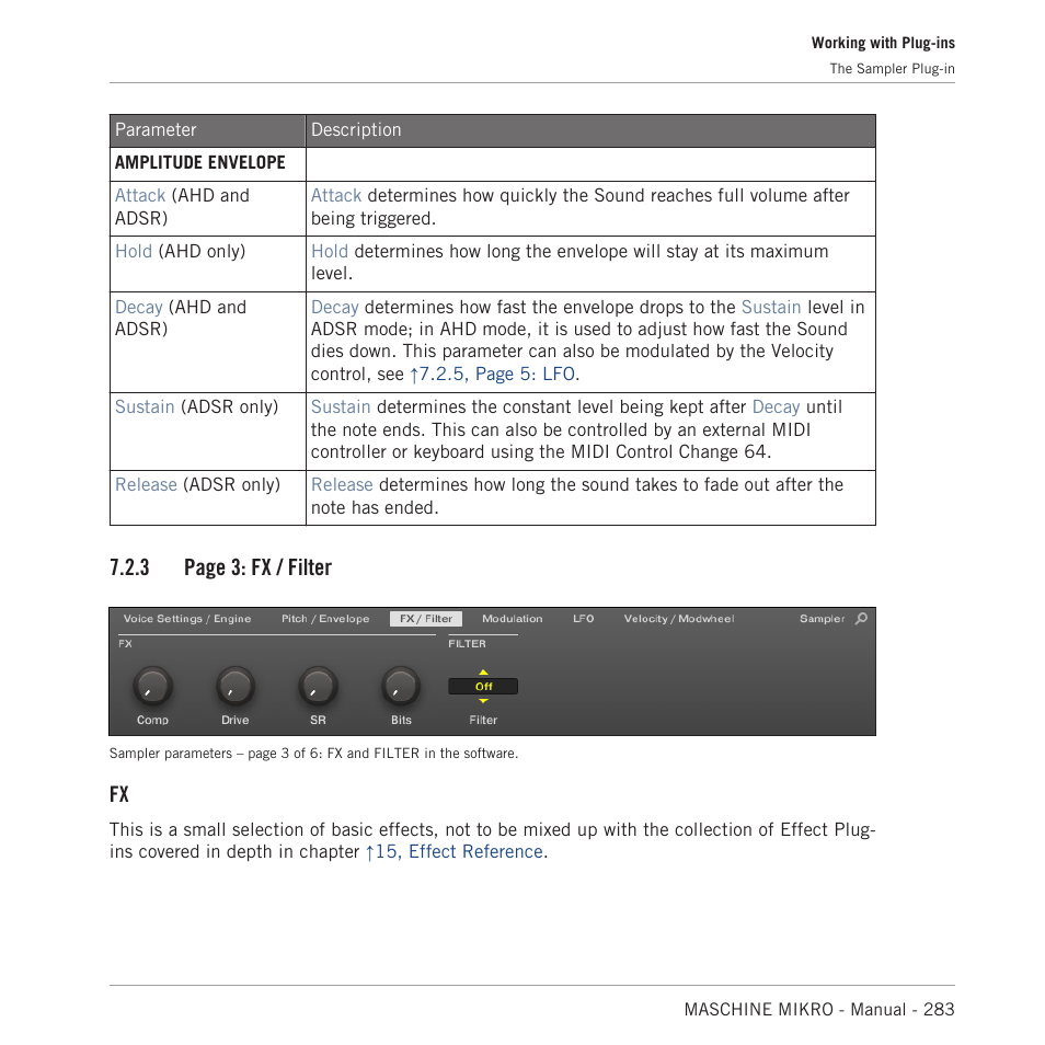 3 page 3: fx / filter | Native Instruments MASCHINE MIKRO MK3 Groove Production Studio (Black) User Manual | Page 283 / 807