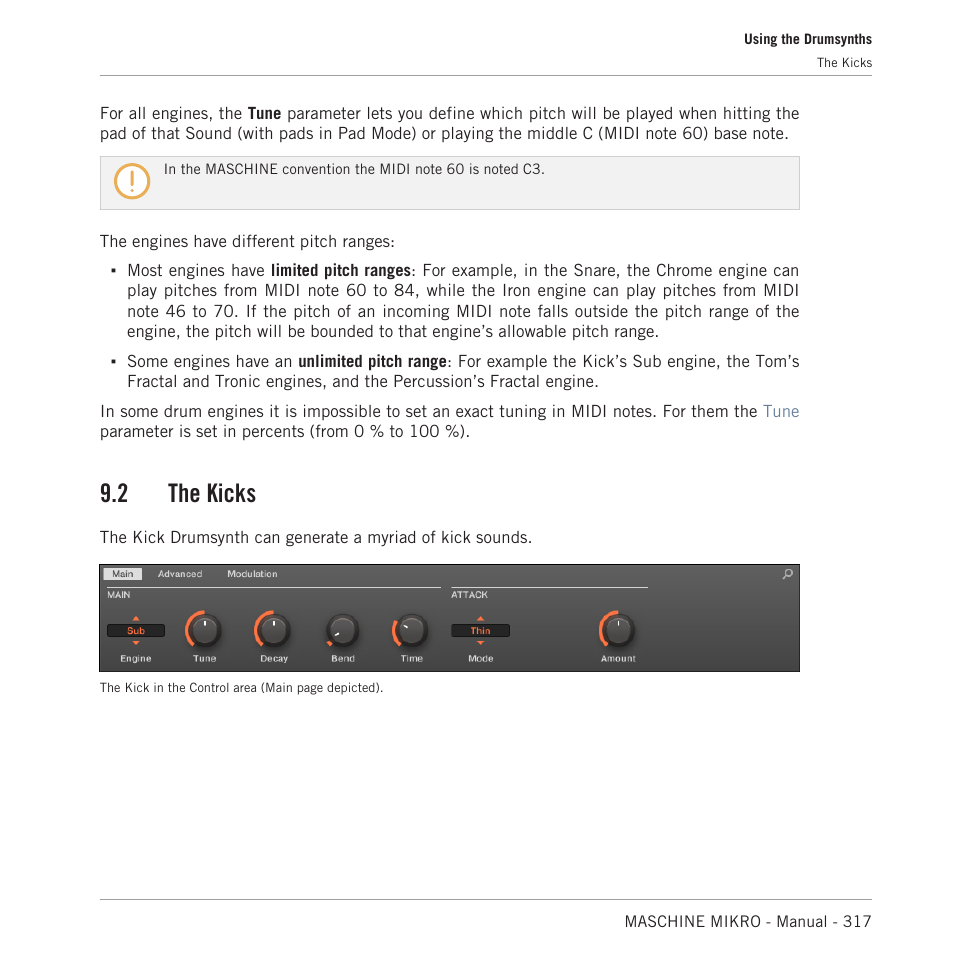 The kicks, The kick plug-in, 2, the kicks | 2 the kicks | Native Instruments MASCHINE MIKRO MK3 Groove Production Studio (Black) User Manual | Page 317 / 807