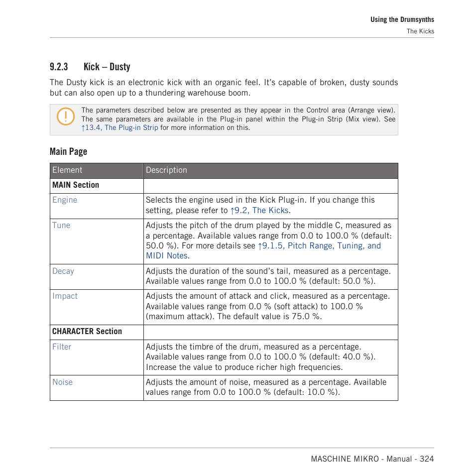 Kick – dusty, 3, kick – dusty, 3 kick – dusty | Main page | Native Instruments MASCHINE MIKRO MK3 Groove Production Studio (Black) User Manual | Page 324 / 807