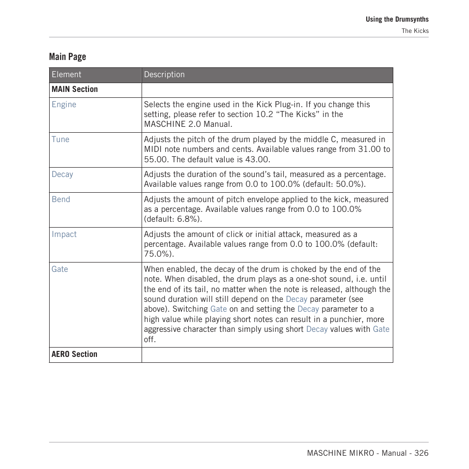 Main page | Native Instruments MASCHINE MIKRO MK3 Groove Production Studio (Black) User Manual | Page 326 / 807