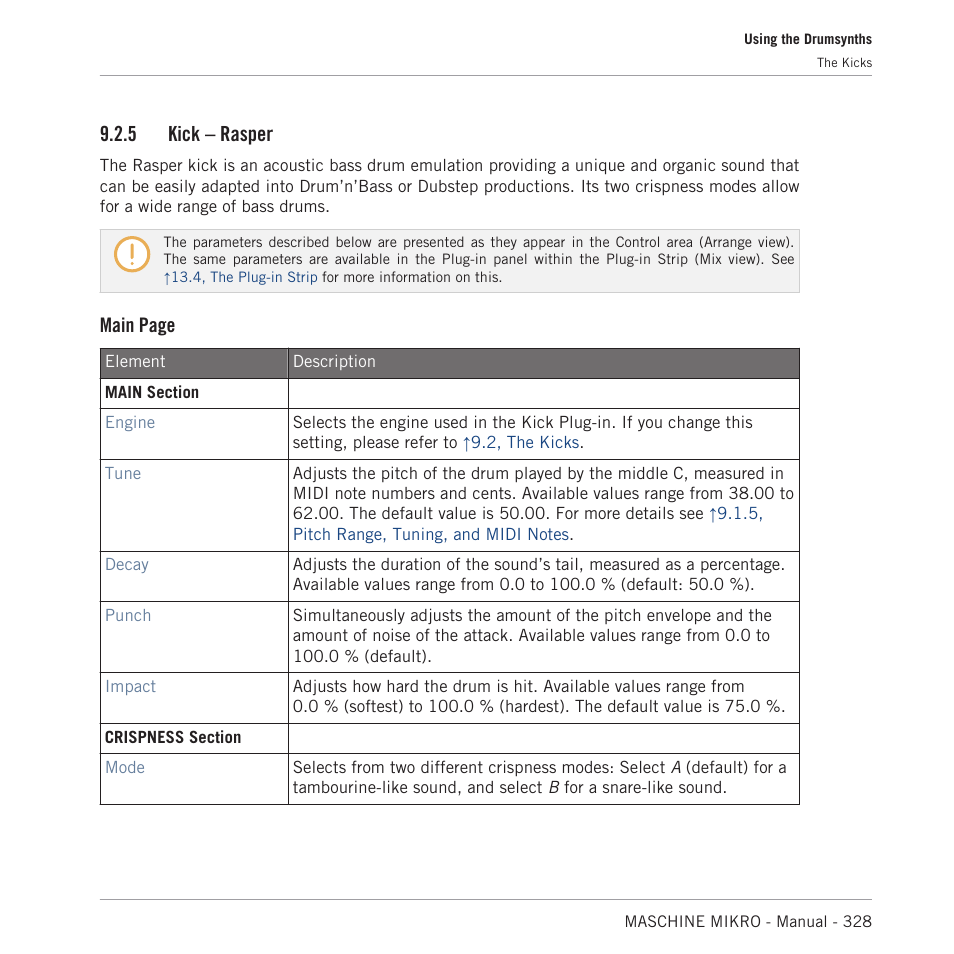 Kick – rasper, 5, kick – rasper, 5 kick – rasper | Main page | Native Instruments MASCHINE MIKRO MK3 Groove Production Studio (Black) User Manual | Page 328 / 807