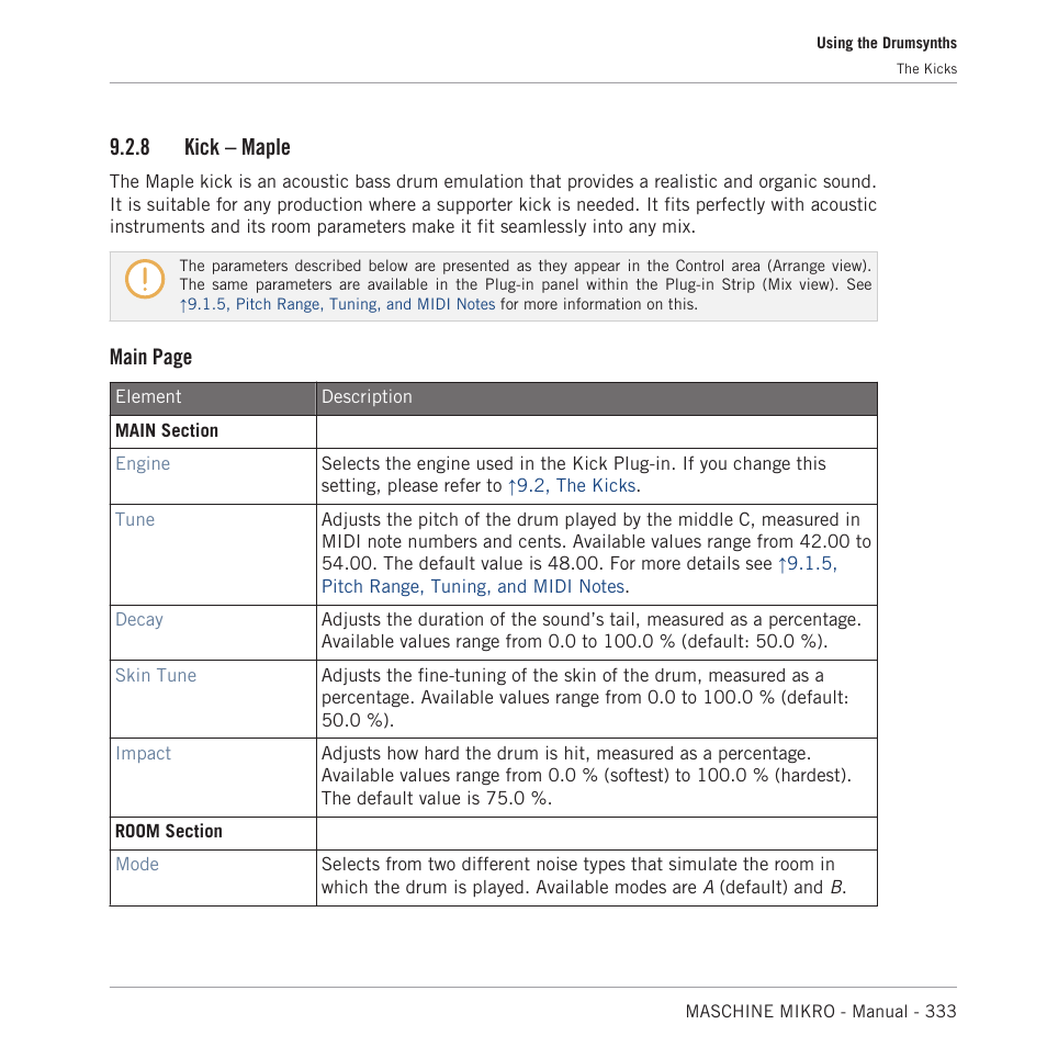 Kick – maple, 8, kick – maple, 8 kick – maple | Main page | Native Instruments MASCHINE MIKRO MK3 Groove Production Studio (Black) User Manual | Page 333 / 807