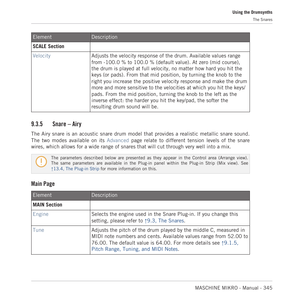 Snare – airy, 5, snare – airy, 5 snare – airy | Main page | Native Instruments MASCHINE MIKRO MK3 Groove Production Studio (Black) User Manual | Page 345 / 807