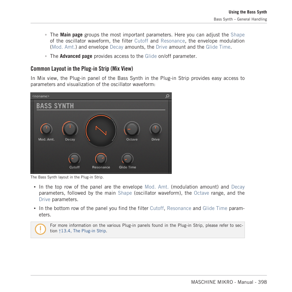 Common layout in the plug-in strip (mix view) | Native Instruments MASCHINE MIKRO MK3 Groove Production Studio (Black) User Manual | Page 398 / 807