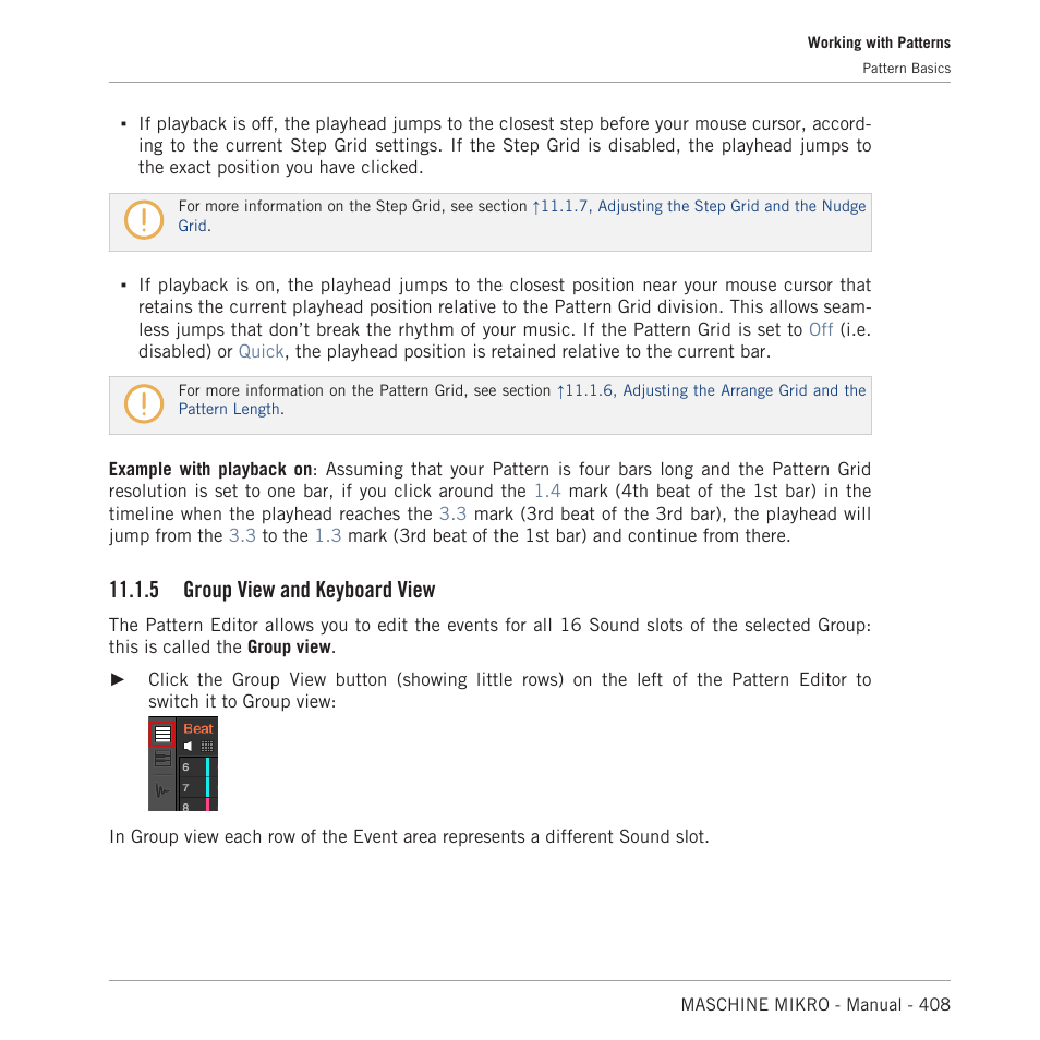Group view and keyboard view, 5, group, View and keyboard view | 5, group view and key, Board view, 5 group view and keyboard view | Native Instruments MASCHINE MIKRO MK3 Groove Production Studio (Black) User Manual | Page 408 / 807