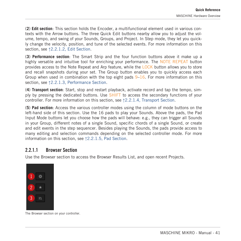 Browser section | Native Instruments MASCHINE MIKRO MK3 Groove Production Studio (Black) User Manual | Page 41 / 807