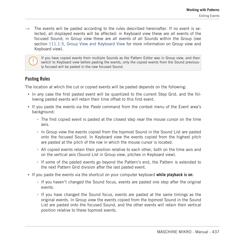 Pasting rules | Native Instruments MASCHINE MIKRO MK3 Groove Production Studio (Black) User Manual | Page 437 / 807