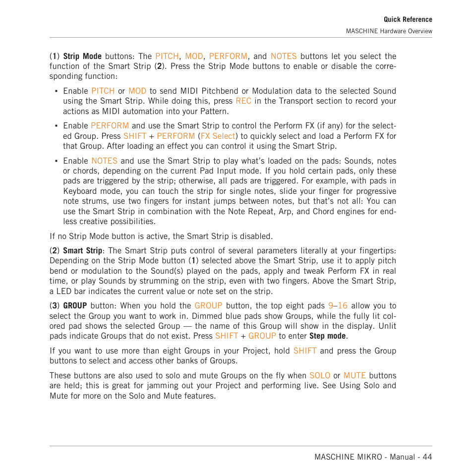 Native Instruments MASCHINE MIKRO MK3 Groove Production Studio (Black) User Manual | Page 44 / 807