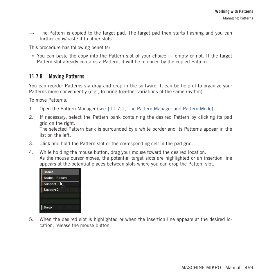 Moving patterns, 9 moving patterns | Native Instruments MASCHINE MIKRO MK3 Groove Production Studio (Black) User Manual | Page 469 / 807