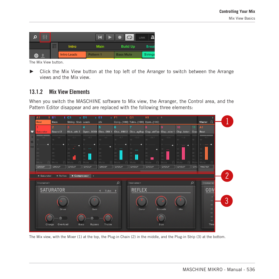 Mix view elements | Native Instruments MASCHINE MIKRO MK3 Groove Production Studio (Black) User Manual | Page 536 / 807