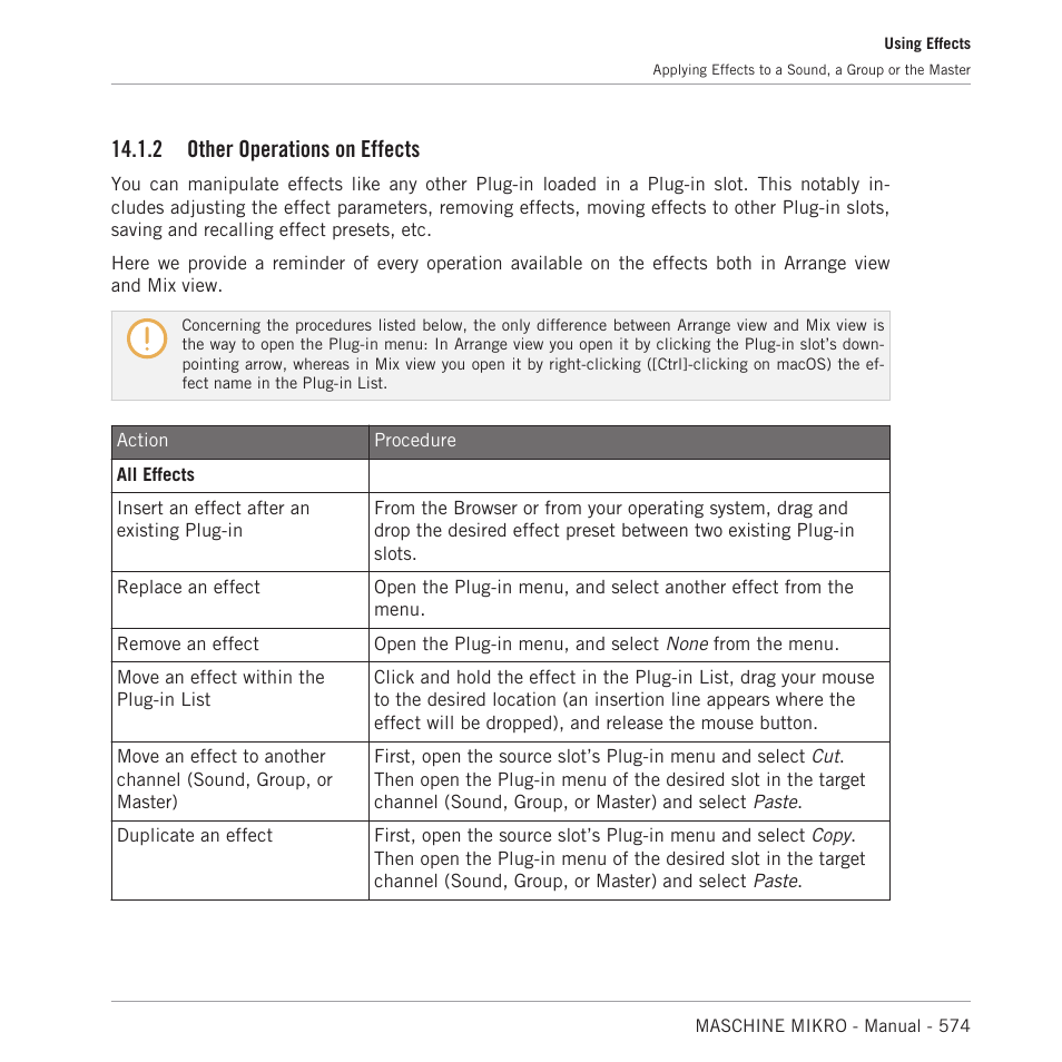 Other operations on effects, 2 other operations on effects | Native Instruments MASCHINE MIKRO MK3 Groove Production Studio (Black) User Manual | Page 574 / 807