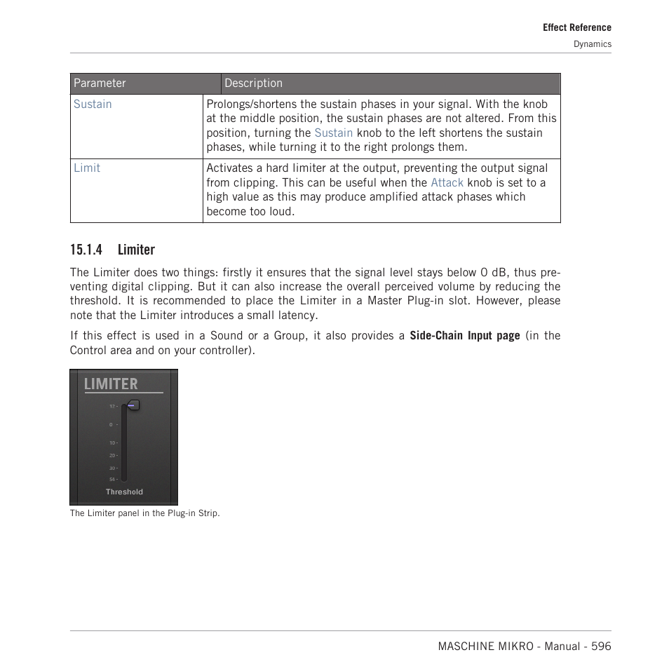 Limiter, 4 limiter | Native Instruments MASCHINE MIKRO MK3 Groove Production Studio (Black) User Manual | Page 596 / 807