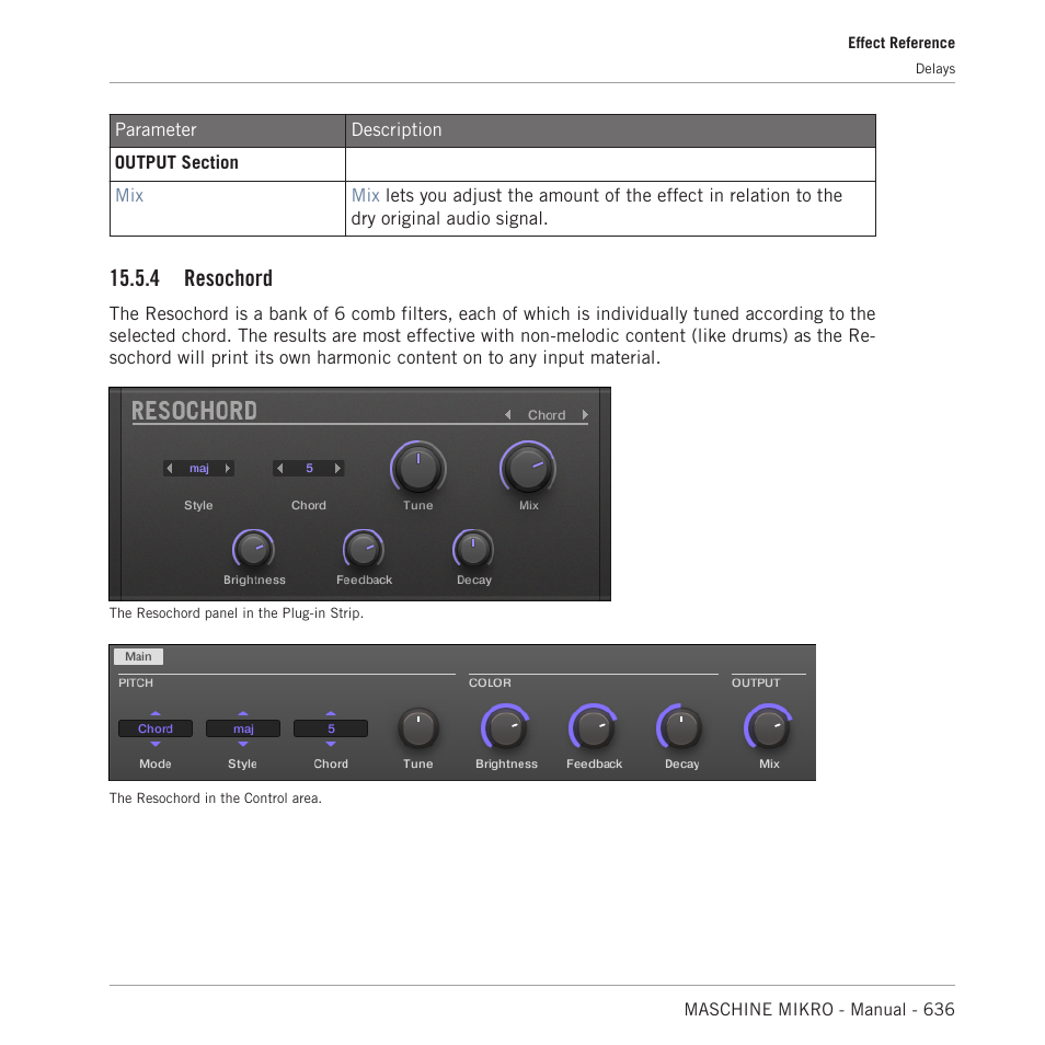 Resochord, 4 resochord | Native Instruments MASCHINE MIKRO MK3 Groove Production Studio (Black) User Manual | Page 636 / 807