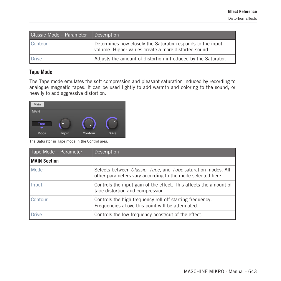 Tape mode | Native Instruments MASCHINE MIKRO MK3 Groove Production Studio (Black) User Manual | Page 643 / 807