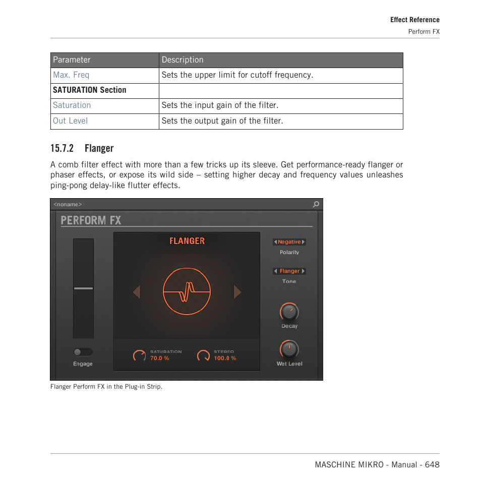 Flanger, 2, flanger, 2 flanger | Native Instruments MASCHINE MIKRO MK3 Groove Production Studio (Black) User Manual | Page 648 / 807