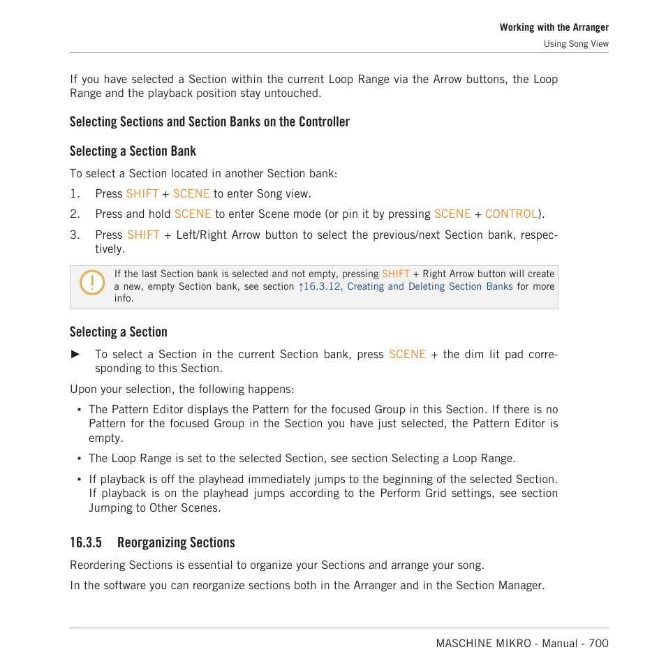 Reorganizing sections | Native Instruments MASCHINE MIKRO MK3 Groove Production Studio (Black) User Manual | Page 700 / 807