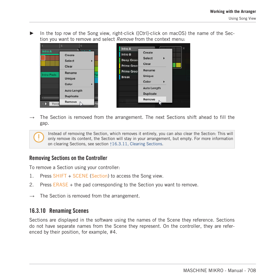 Renaming scenes, 10 renaming scenes | Native Instruments MASCHINE MIKRO MK3 Groove Production Studio (Black) User Manual | Page 708 / 807