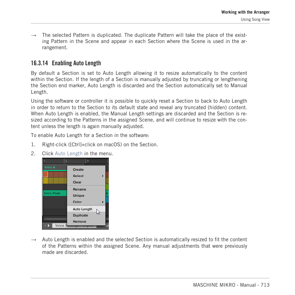 Enabling auto length, 14 enabling auto length | Native Instruments MASCHINE MIKRO MK3 Groove Production Studio (Black) User Manual | Page 713 / 807