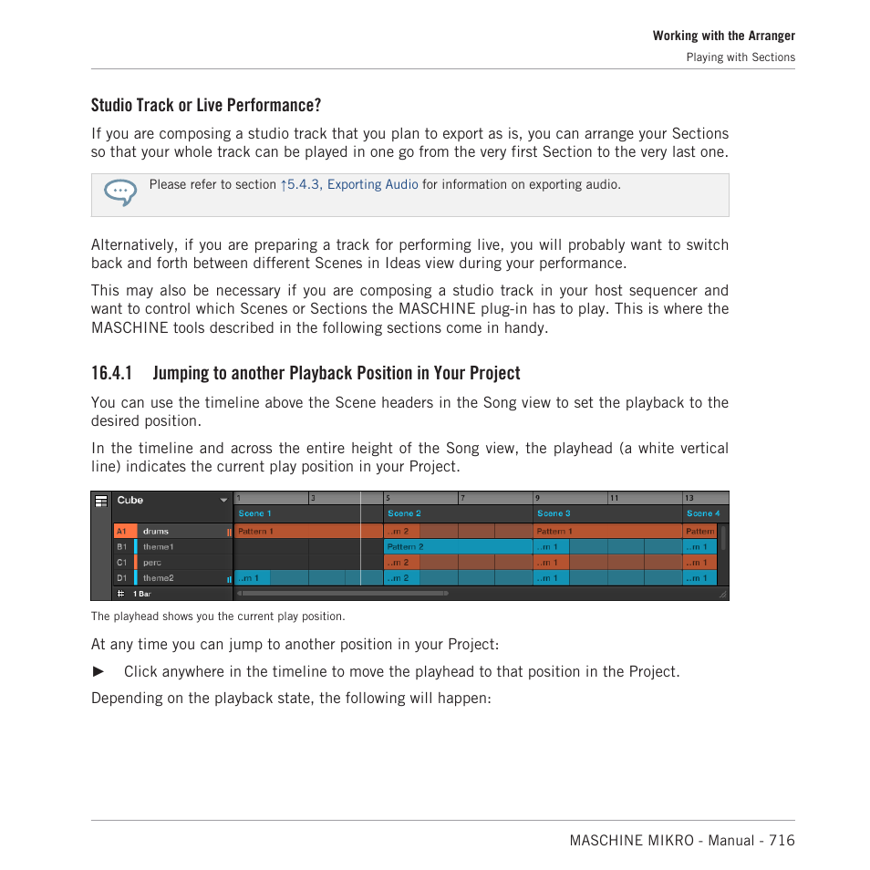 Studio track or live performance | Native Instruments MASCHINE MIKRO MK3 Groove Production Studio (Black) User Manual | Page 716 / 807