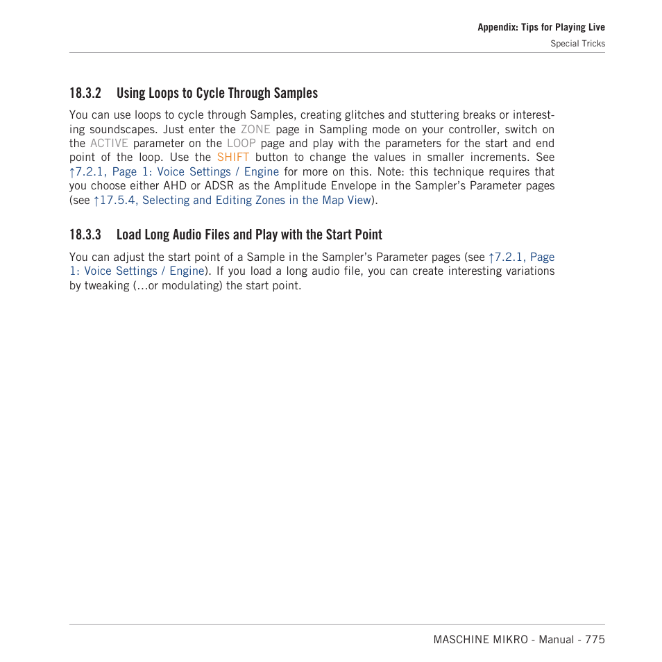 Using loops to cycle through samples, 2 using loops to cycle through samples | Native Instruments MASCHINE MIKRO MK3 Groove Production Studio (Black) User Manual | Page 775 / 807