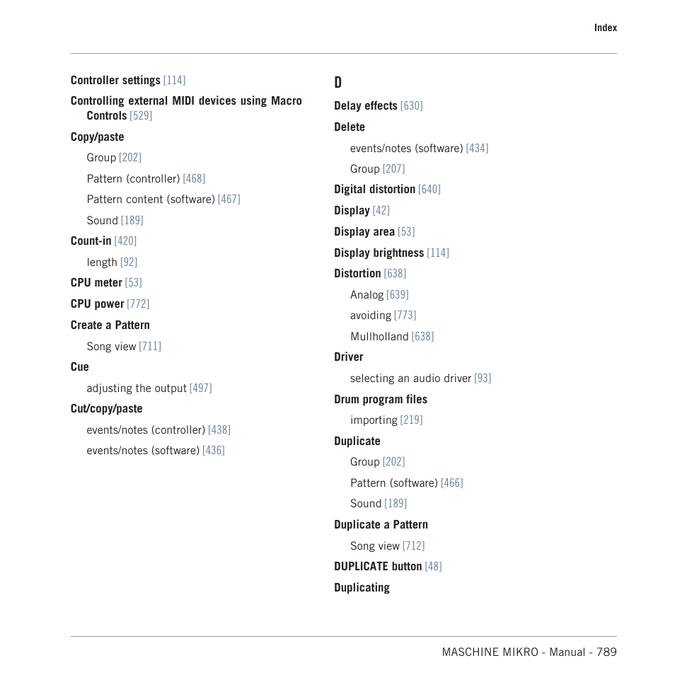 Native Instruments MASCHINE MIKRO MK3 Groove Production Studio (Black) User Manual | Page 789 / 807