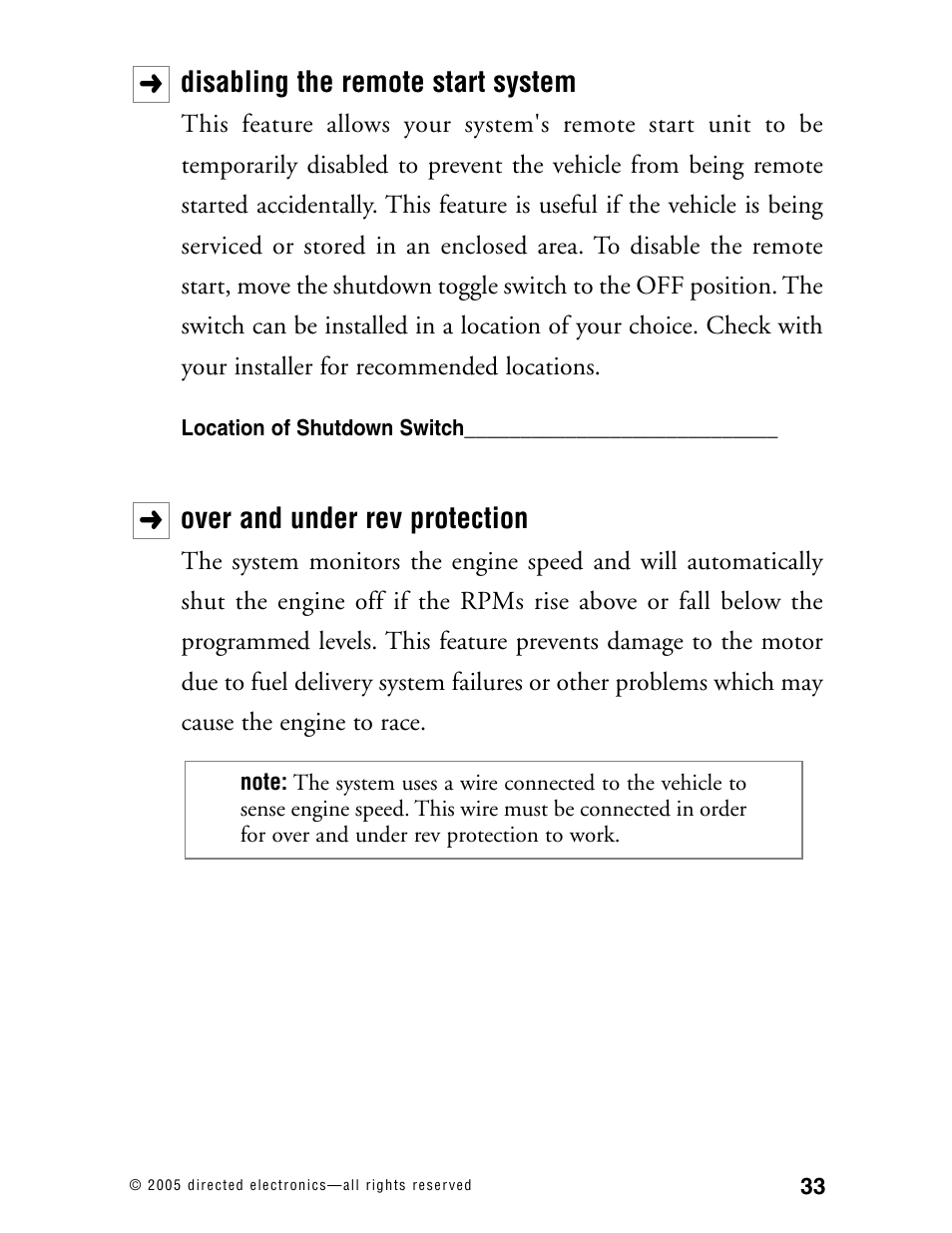 Directed Electronics 881XP User Manual | Page 36 / 57
