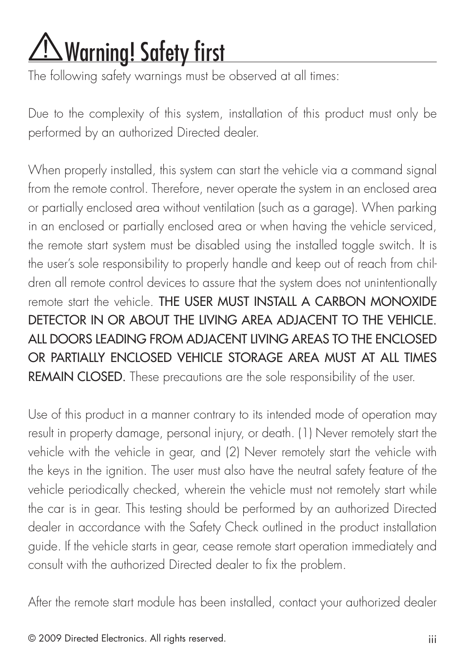 Warning! safety first | Directed Electronics PYTHON 413 User Manual | Page 5 / 28