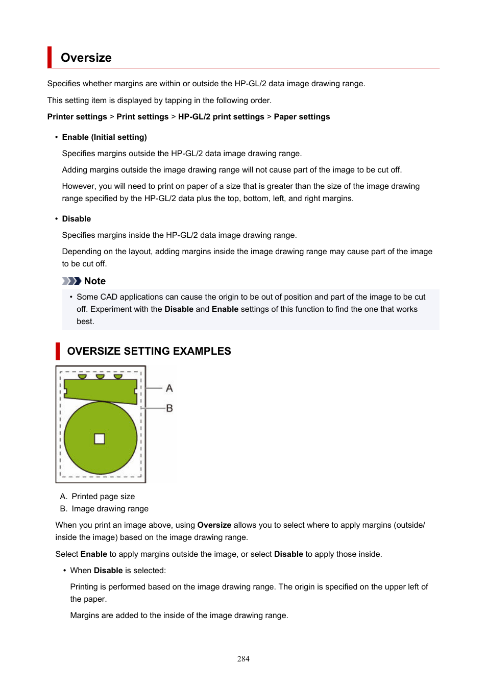Oversize, Oversize setting examples | Canon imagePROGRAF TX-3100 36" Printer with Basket User Manual | Page 284 / 1073