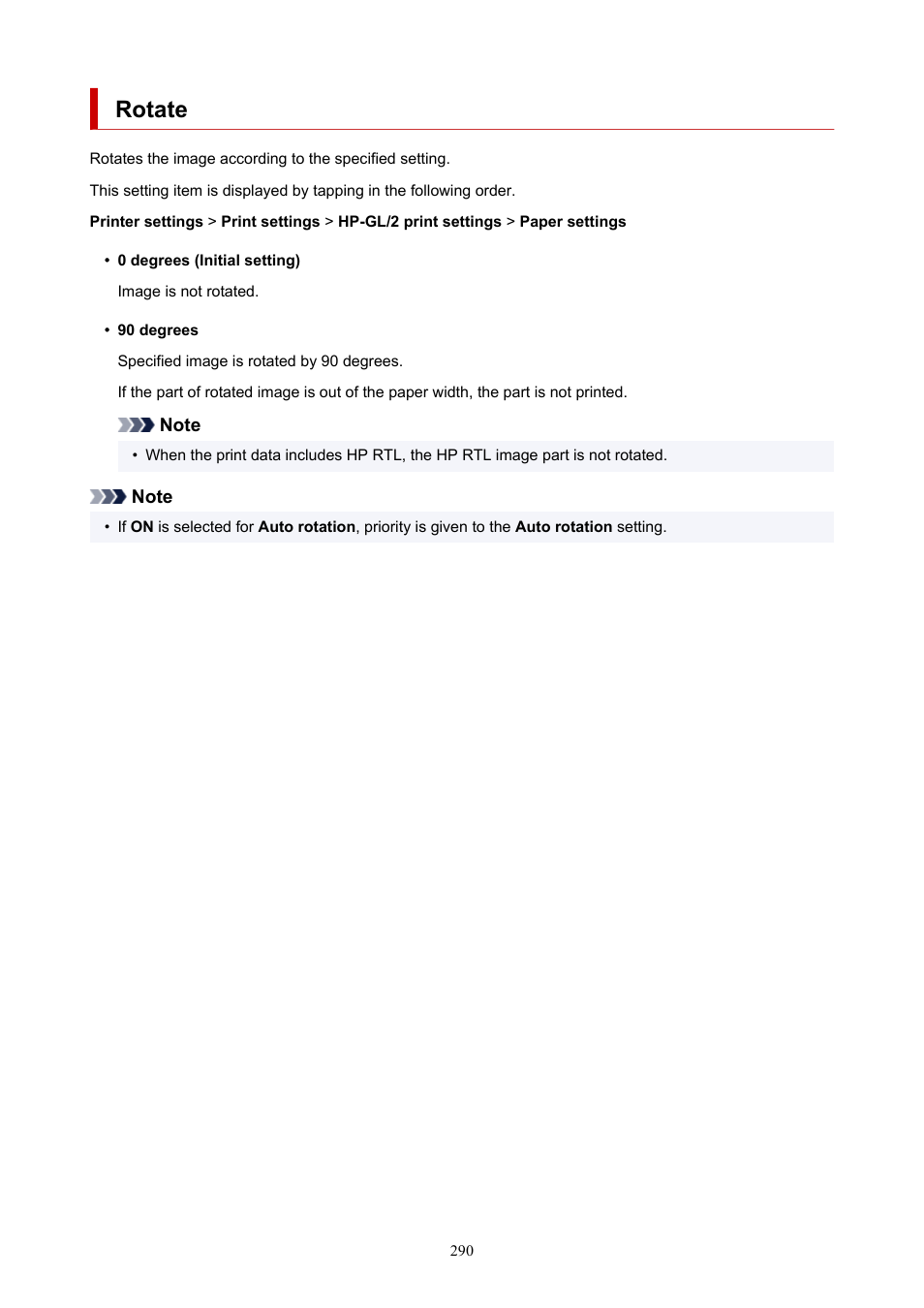 Rotate | Canon imagePROGRAF TX-3100 36" Printer with Basket User Manual | Page 290 / 1073