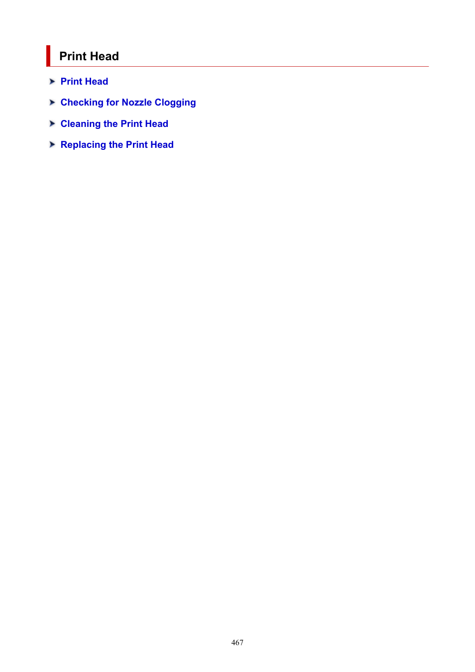 Print head | Canon imagePROGRAF TX-3100 36" Printer with Basket User Manual | Page 467 / 1073