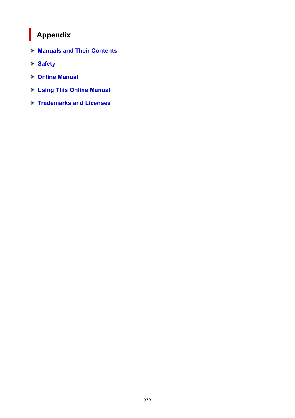 Appendix | Canon imagePROGRAF TX-3100 36" Printer with Basket User Manual | Page 535 / 1073