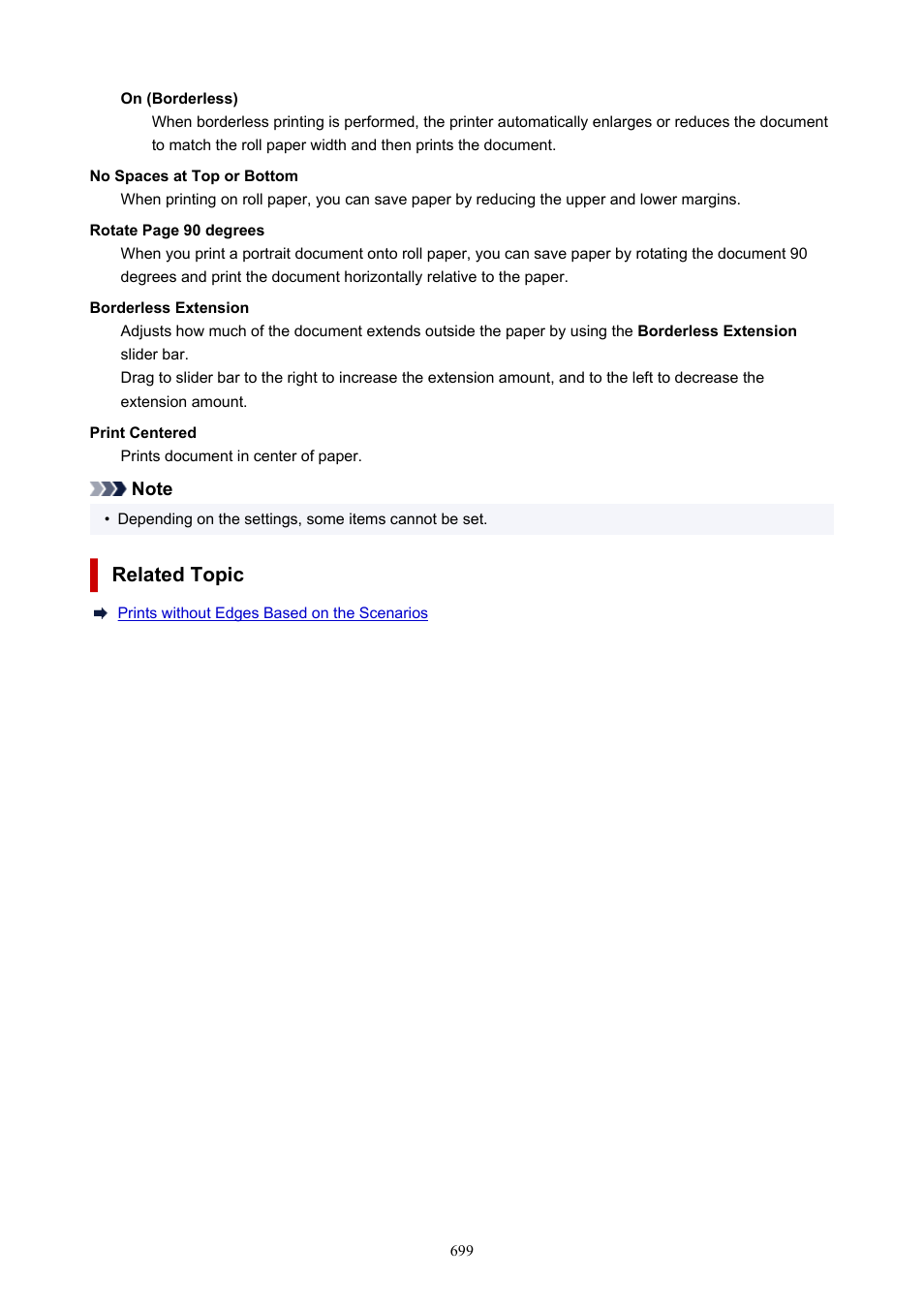 Related topic | Canon imagePROGRAF TX-3100 36" Printer with Basket User Manual | Page 699 / 1073