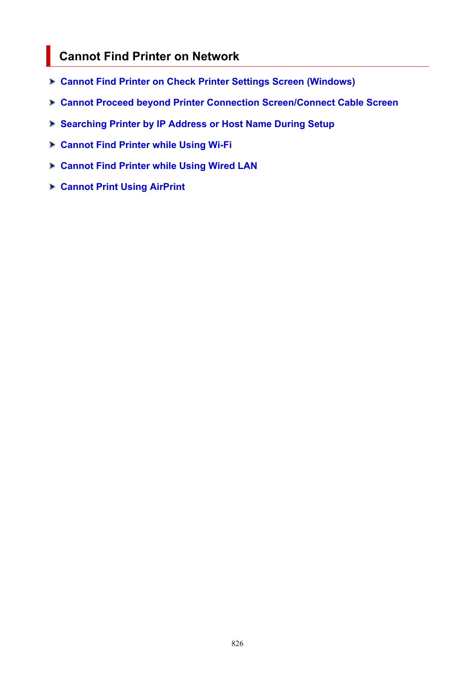 Cannot find printer on network | Canon imagePROGRAF TX-3100 36" Printer with Basket User Manual | Page 826 / 1073