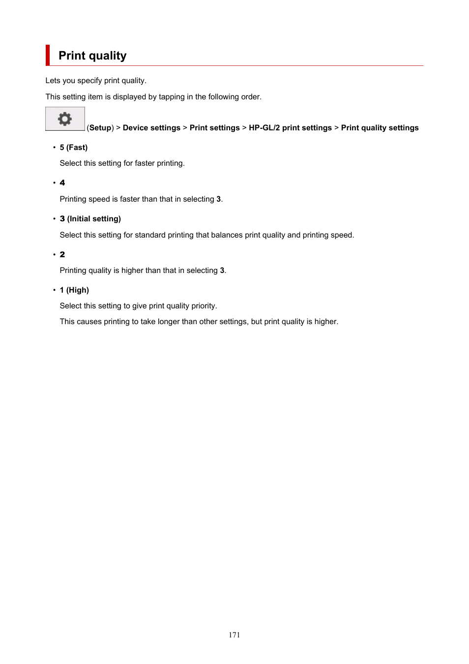 Print quality | Canon imagePROGRAF TA-20 MFP 24" Large Format Printer with L24ei Scanner and Stand Kit User Manual | Page 171 / 926
