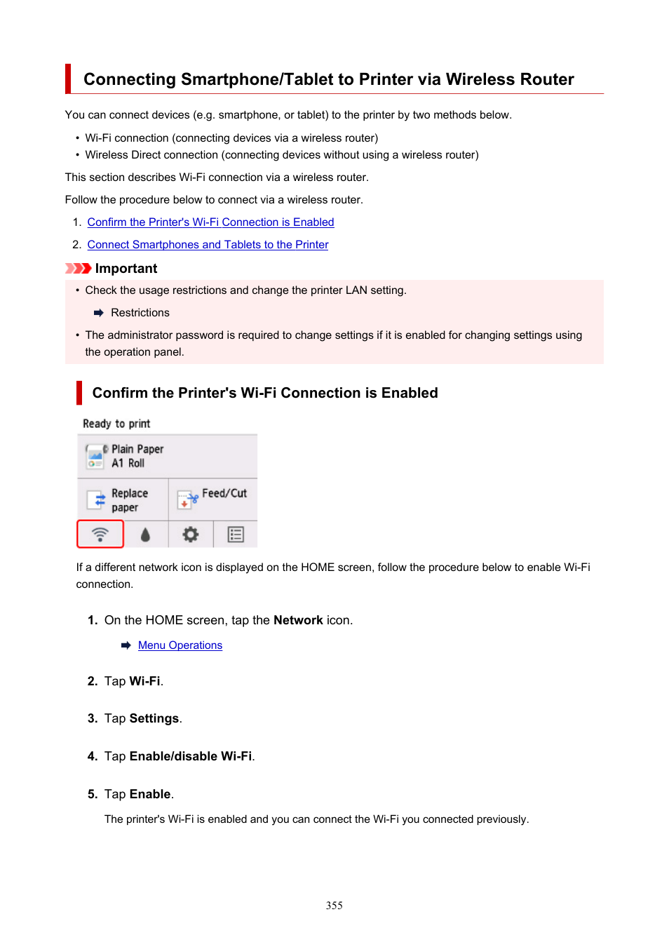 Canon imagePROGRAF TA-20 MFP 24" Large Format Printer with L24ei Scanner and Stand Kit User Manual | Page 355 / 926