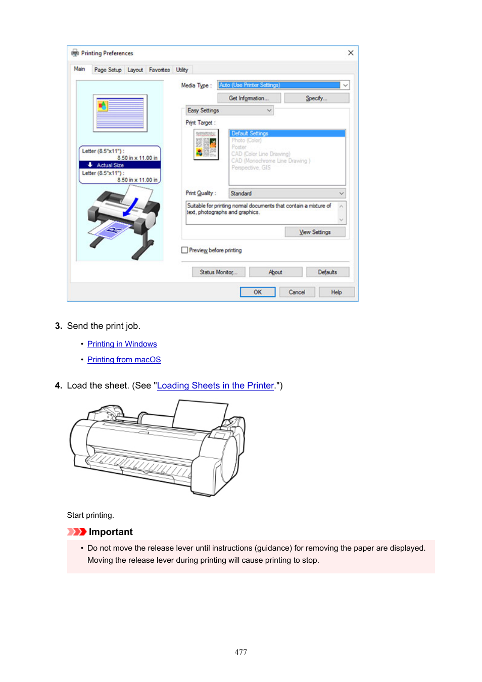 Canon imagePROGRAF TA-20 MFP 24" Large Format Printer with L24ei Scanner and Stand Kit User Manual | Page 477 / 926