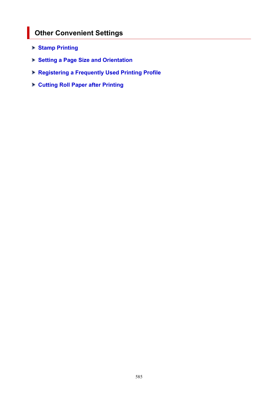 Other convenient settings | Canon imagePROGRAF TA-20 MFP 24" Large Format Printer with L24ei Scanner and Stand Kit User Manual | Page 585 / 926
