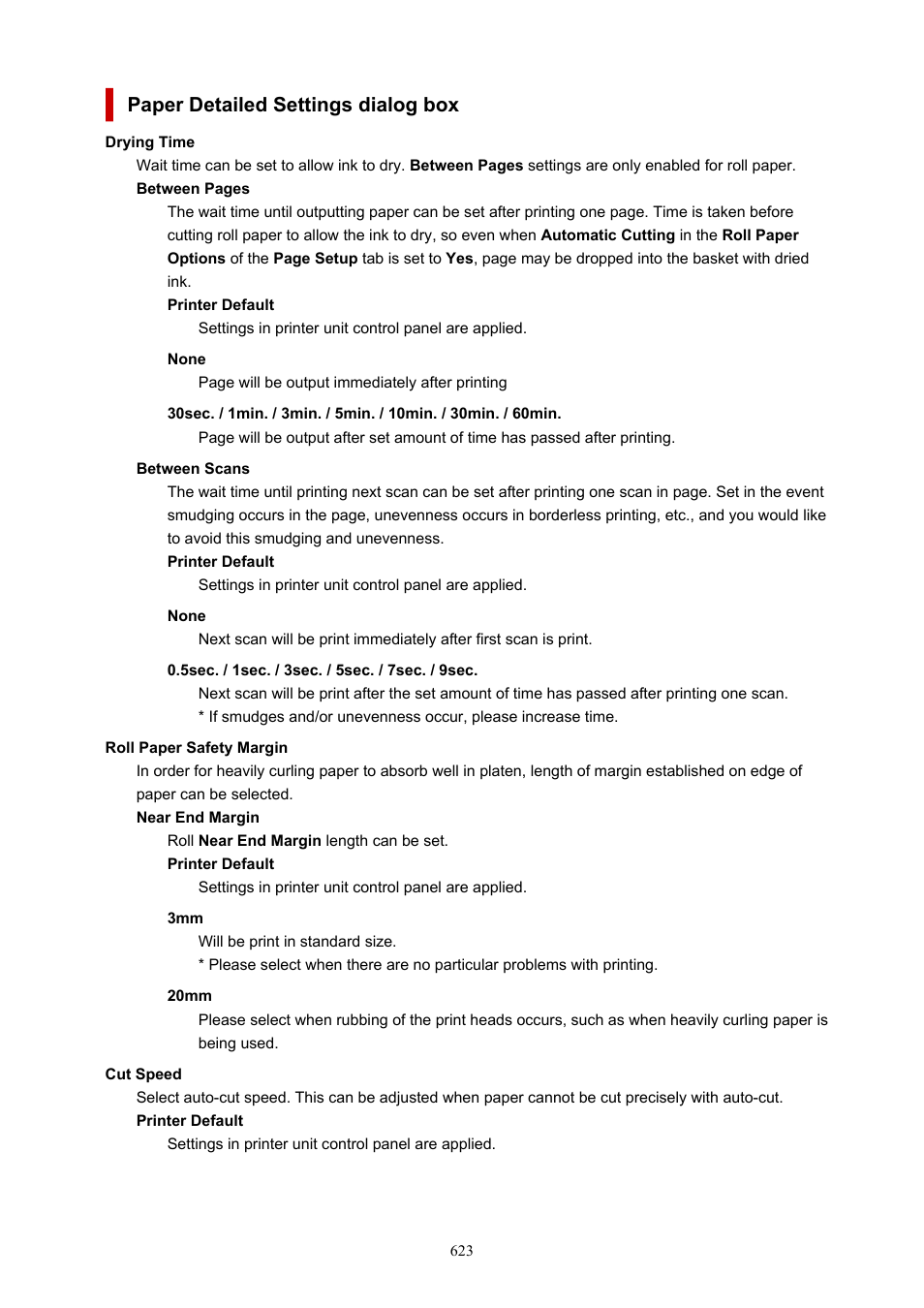 Open the, Paper detailed settings, Dialog box | Paper detailed settings dialog box | Canon imagePROGRAF TA-20 MFP 24" Large Format Printer with L24ei Scanner and Stand Kit User Manual | Page 623 / 926