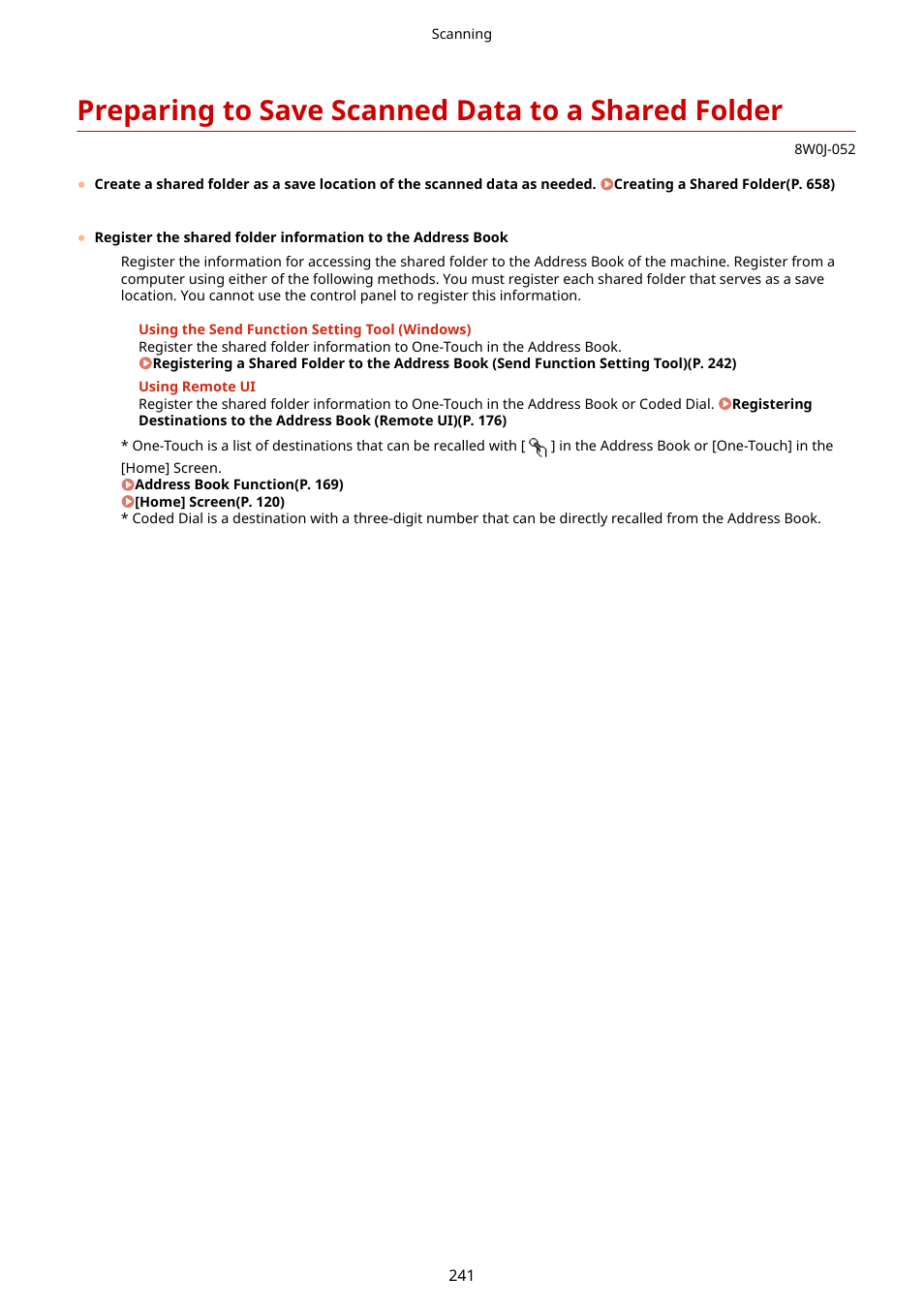 Preparing to save scanned data to a shared folder | Canon imageCLASS MF264dw II Multifunction Monochrome Laser Printer User Manual | Page 250 / 700