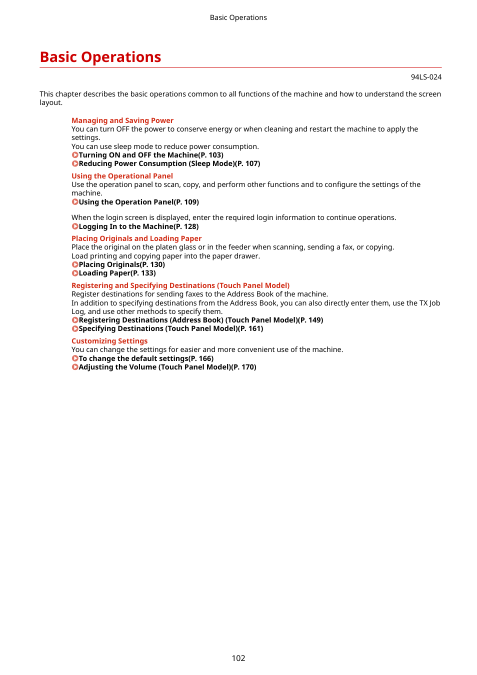 Basic operations | Canon imageCLASS MF275dw Wireless All-In-One Monochrome Laser Printer User Manual | Page 111 / 633